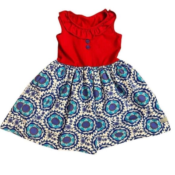 Eleanor Rose Georgia Dress Sleeveless Tank Dress Size 7-8 Red White Blue - Picture 1 of 4